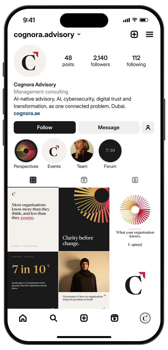 Instagram profile with the post grid
