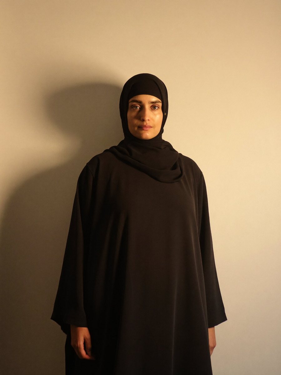 Portrait style reference, woman in abaya and shayla