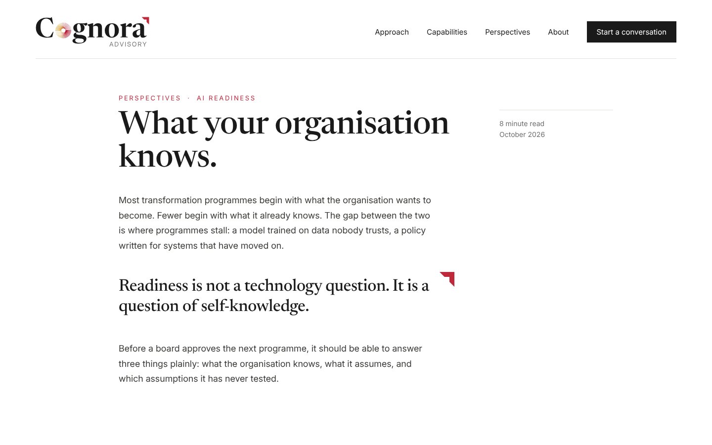 Perspectives article page